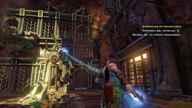 Grab a martyr and drag him to a metal device which youve opened - Walkthrough - Chapter 17: Martyrs Chamber - God of War: Ascension - Game Guide and Walkthrough