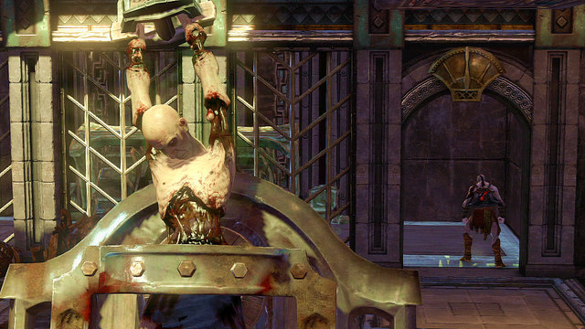 This opens a passage to elevator - Walkthrough - Chapter 17: Martyrs Chamber - God of War: Ascension - Game Guide and Walkthrough