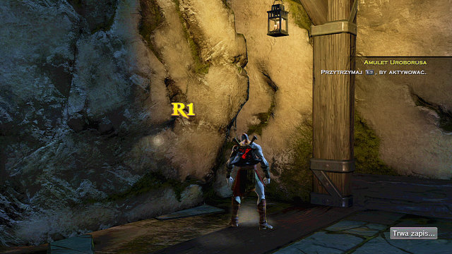 After getting through the breach open the red chest and push the wall on left - Inside of the statue - Chapter 18: Delos Landing - God of War: Ascension - Game Guide and Walkthrough