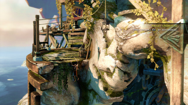 Move left and traverse an abyss by walking on the wall - Climbing the Foot - Chapter 19: The Foot of Apollo - God of War: Ascension - Game Guide and Walkthrough