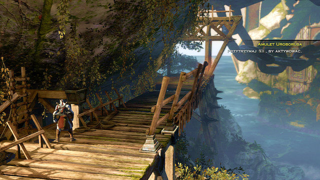 Youll land onto a wooden scaffold - Destroyed Head - Chapter 19: The Foot of Apollo - God of War: Ascension - Game Guide and Walkthrough