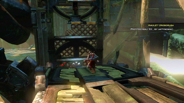 Run to the end of a platform and jump onto a wall before you fall - Centaurs and the Foot of Apollo - Chapter 19: The Foot of Apollo - God of War: Ascension - Game Guide and Walkthrough