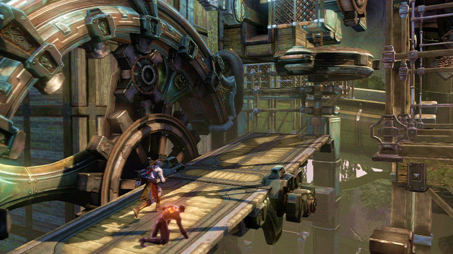 Jumping forward, you get onto a balance beam - Walkthrough - Chapter 21: The Forearm of Apollo - God of War: Ascension - Game Guide and Walkthrough