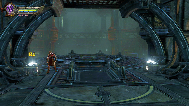 Here you find two white chests - Lighting the Furnace - Chapter 23: The Furnace - God of War: Ascension - Game Guide and Walkthrough