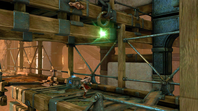 Open the nearby chest and grab a green point - Onto the Furnaces Top - Chapter 23: The Furnace - God of War: Ascension - Game Guide and Walkthrough