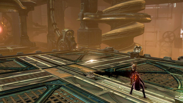 Now return to lever, push it right and block it with Orkos Stone - Walkthrough - Chapter 25: The Furnace (pt. 2) - God of War: Ascension - Game Guide and Walkthrough