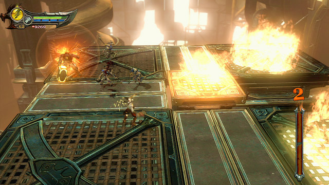 After a cut scene, you move up again and have to feed the fire again - Walkthrough - Chapter 25: The Furnace (pt. 2) - God of War: Ascension - Game Guide and Walkthrough