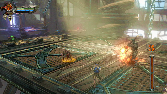 But it isnt necessary, you can feed the fire with other enemies - Walkthrough - Chapter 25: The Furnace (pt. 2) - God of War: Ascension - Game Guide and Walkthrough