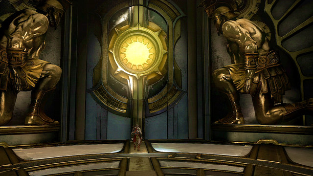 Run to the big gate and open it - Walkthrough - Chapter 28: The Trial of Archimedes - God of War: Ascension - Game Guide and Walkthrough
