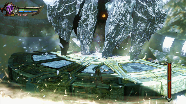 First of them, is a blow of all four tentacles which causes a shockwave - Walkthrough - Chapter 30: Alectos Chamber - God of War: Ascension - Game Guide and Walkthrough