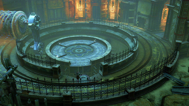 When the roller passes an entrance, follow him carefully until you find a barricade of boards - Gorgon Eyes and Phoenix Feathers (chapter 5) - Artifacts, Gorgon Eyes and Phoenix Feathers - God of War: Ascension - Game Guide and Walkthrough