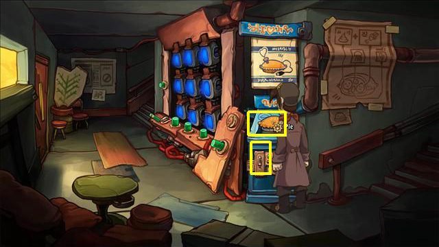 Go to the room with a pie vending machine (the same room where you deactivated the heating) - Force Bozo to give Rufus the towel | Hotel Menetekel in Goodbye Deponia - Hotel Menetekel - Goodbye Deponia Guide