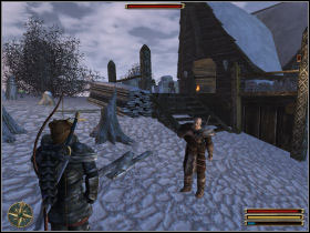 Hauke is a prospector who is worried about his friends working in the near cave - Hammer Clan - Nordmar - Gothic 3 - Game Guide and Walkthrough