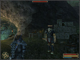 Sulfock is a guardian but he is not eager to face the snappers - Geldern - Myrtana - Gothic 3 - Game Guide and Walkthrough