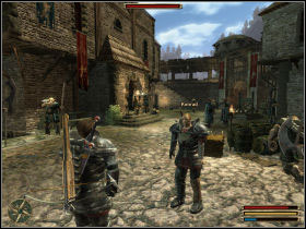 Take Finley and Tyler (you will receive more experience points) but remember to leave them near Trelis before attack - Trelis - Myrtana - Gothic 3 - Game Guide and Walkthrough