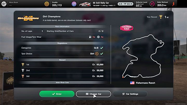 The race has two basic requirements - Gran Turismo 7: Grinding and earning credits - Fishermans Ranch - Earning credits - Gran Turismo 7 Guide
