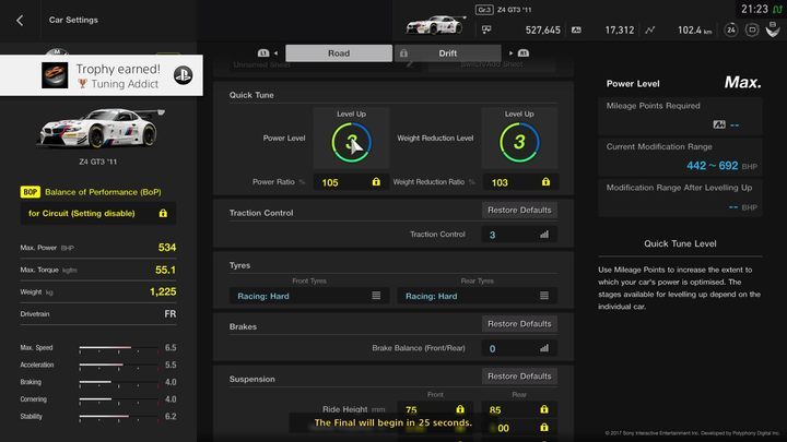 Type of trophy: Bronze - Trophies in Gran Turismo Sport - Tips and trophies - Gran Turismo Sport Game Guide
