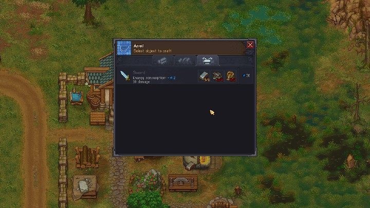 To create new weapons and parts you must have an anvil I or anvil II - Repairs and upgrades in Graveyard Keeper Game - Workstations and tools - Graveyard Keeper Game Guide