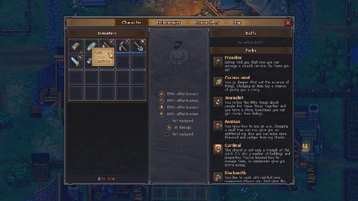 To use the teleportstone you must enter your inventory and use the item - How to fast travel by teleportstone in Graveyard Keeper? - FAQ - Graveyard Keeper Game Guide