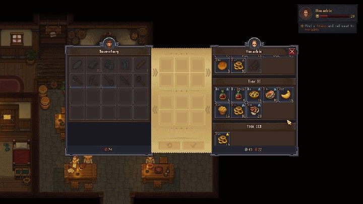 To buy wine from Horadric you must have 2nd level shop unlocked - How to get wine in Graveyard Keeper? - Mission Tips - Graveyard Keeper Game Guide