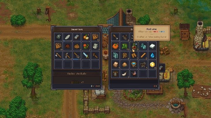 In order to get 1 grape juice, you need 15 clusters of grapes - How to get wine in Graveyard Keeper? - Mission Tips - Graveyard Keeper Game Guide
