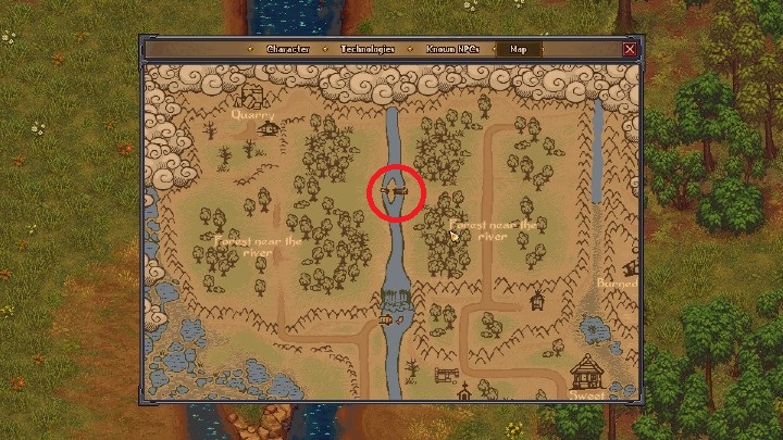 The last possible spot where you can catch fish is the River - Fishing in Graveyard Keeper - Beginning and development - Graveyard Keeper Game Guide