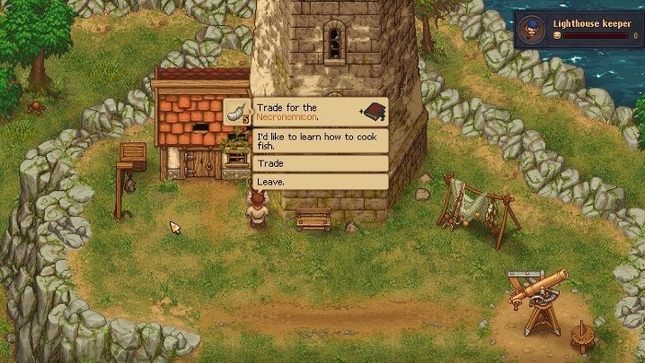 Then, you just need to go to the Lighthouse Keeper and give the moths to him in exchange for the book for Snake - Where to get moths for The Lighthouse Keeper in Graveyard Keeper? - Mission Tips - Graveyard Keeper Game Guide