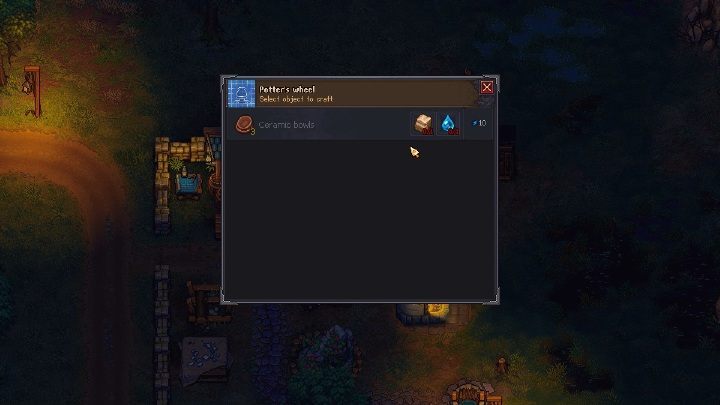 In order to create the bowls, you need water and clay - How to get the bowls for Episcope in Graveyard Keeper? - Mission Tips - Graveyard Keeper Game Guide