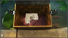 Examine the symbols that have appeared on the paper (Coat of Arms and a flower) - Chapter 1 - p. 2 - Walkthrough - Gray Matter - Game Guide and Walkthrough