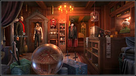 Examine the patterns and talk with Eddie who's trying to clean them - Chapter 2 - p. 1 - Walkthrough - Gray Matter - Game Guide and Walkthrough