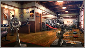 Use the assembled trap on the locker room door (3 points) and afterwards on the lobby door (3 points) - it will end the mission (16/16) - Chapter 4 - p. 1 - Walkthrough - Gray Matter - Game Guide and Walkthrough