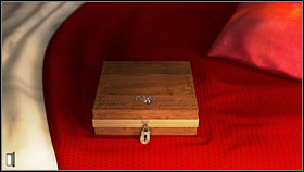 Note the photo camera on the desk, examine the drawer (2 bonus points) and eventually take out from under the bed (2 points) and examine (2 points) the box hidden there - Chapter 4 - p. 3 - Walkthrough - Gray Matter - Game Guide and Walkthrough