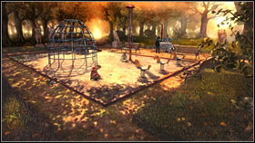 Head left onto the playground - Chapter 5 - p. 1 - Walkthrough - Gray Matter - Game Guide and Walkthrough