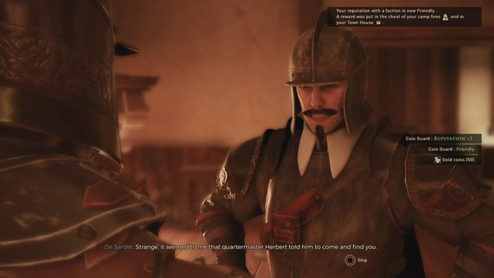 When enemies appear, come out of hiding and defeat your opponents - GreedFall: Human Trafficking - walkthrough - The Shadows of the Guard - GreedFall Guide