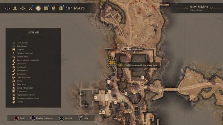 After two days, talk to the merchant - GreedFall: The Man With the Silver Coin - walkthrough - The Shadows of the Guard - GreedFall Guide