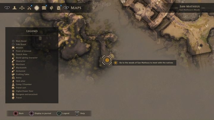 After accepting the assignment, go to have a conversation with the Natives who live in a forest near San Matheus - GreedFall: Inquisition - walkthrough - The Children of Teer Fradee - GreedFall Guide