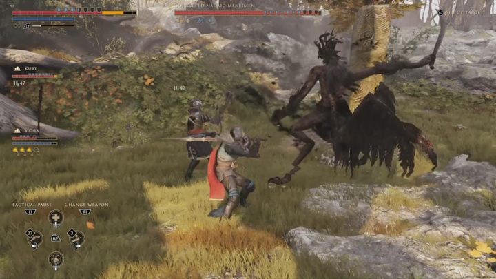 Now go to Cwenvar, and you will come across a corrupted Nadaig Mneimen in the specified location - GreedFall: The attack on San Matheus - walkthrough - A New Threat - GreedFall Guide