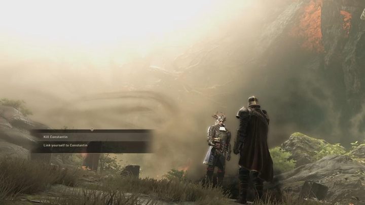 After the battle is won, you will have a conversation with Constantin and a choice - you can kill your cousin or join him to rule the island as gods - GreedFall: Assault on the Heart - walkthrough - A New Threat - GreedFall Guide