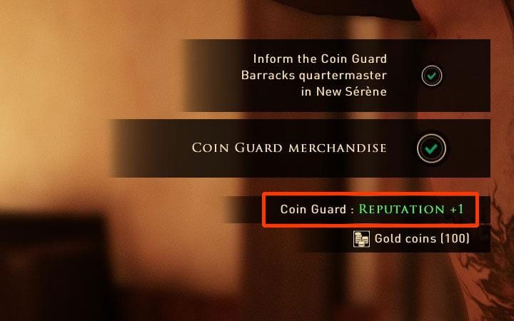 Information about the status change in a relationship with a faction is always displayed on the right side of the screen, in the same place where you can see, e - GreedFall: Reputation Guide - Basics - GreedFall Guide