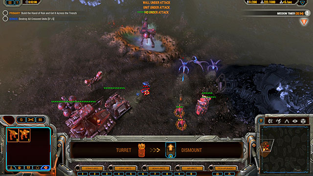 The enemy will launch regular attacks with small groups of units and, occasionally, he will launch a bigger attack - Mission 4 - The Trench - The Beta campaign - Grey Goo - Game Guide and Walkthrough