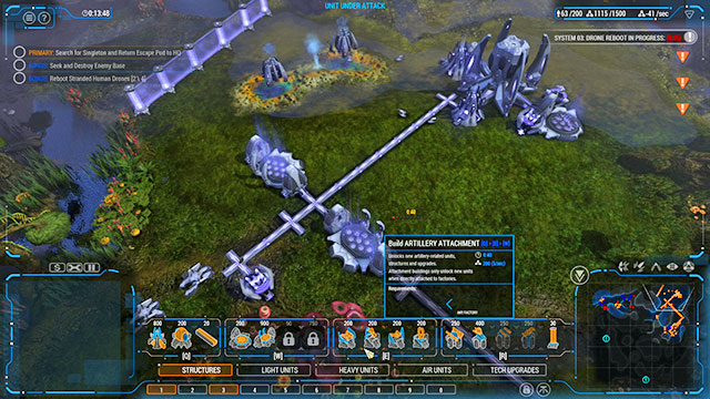 As quickly as possible assemble a strong assault team and go South - Mission 7 - The Wetlands - Human campaign - Grey Goo - Game Guide and Walkthrough