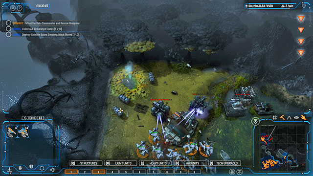 The enemys main base is to the North-East [7] - Mission 8 - The Observatory - Human campaign - Grey Goo - Game Guide and Walkthrough