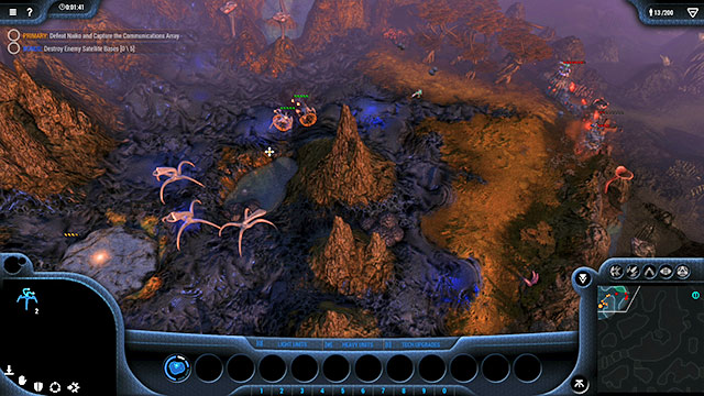 Follow the pattern - scouting with the Radiant and laying Crescent fire - and clear the immediate vicinity [3][4][5] - Mission 13 - The Grotto - Goo campaign - Grey Goo - Game Guide and Walkthrough