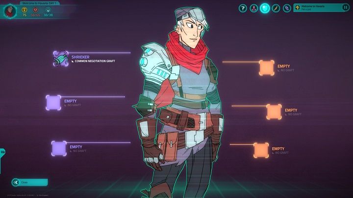 Later on there are two icons responsible for combat and negotiating decks - User interface in Griftlands - Gameplay - Griftlands Guide