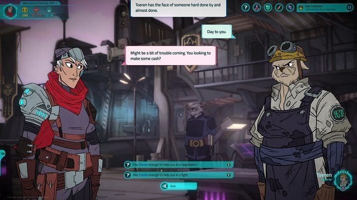 For example, Toeren wants 45 gold for his help in negotiations and 67 gold for his support in the fight. - 10 Key Starting Tips to Griftlands - Gameplay - Griftlands Guide