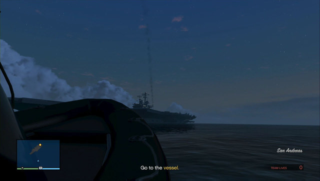 You can see the vessel from afar - GTA Online Heists: Heist 3, Humane Raid - Heists (DLC) - GTA Online Guide