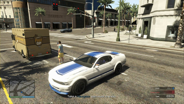 One of the Post-OP vans - GTA Online Heists: Heist 5, Pacific Standard - Heists (DLC) - GTA Online Guide