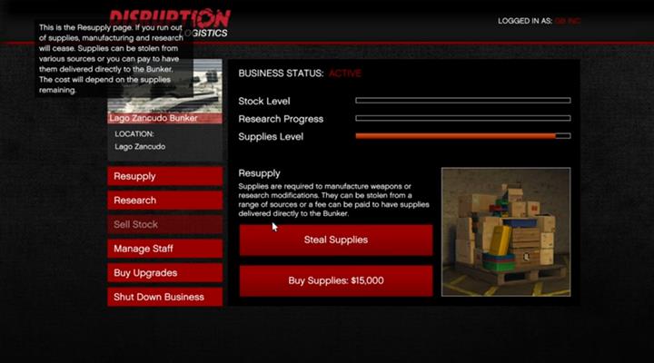 Similarly to other businesses, you can get supplies by completing missions - GTA Online: Supplies - bunkers guide, Gunrunning - Bunkers - GTA Online Guide