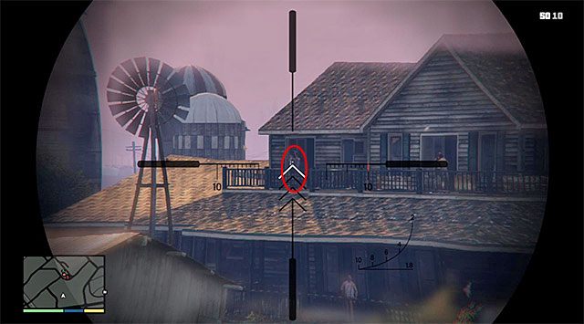 As I mentioned, sniper rifle may be very useful in this mission, because it let you clear the neighborhood without alarms and getting involved in direct shootouts - GTA 5: Crystal Maze walkthrough - Main missions - GTA 5 Guide