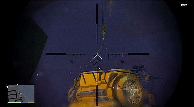 Use the sniper rifle and target one line after another - GTA 5: Minisub walkthrough - Main missions - GTA 5 Guide